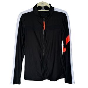 CC California Jacket Women's Size L Performance Running‎ Gym Black Zip Pockets
